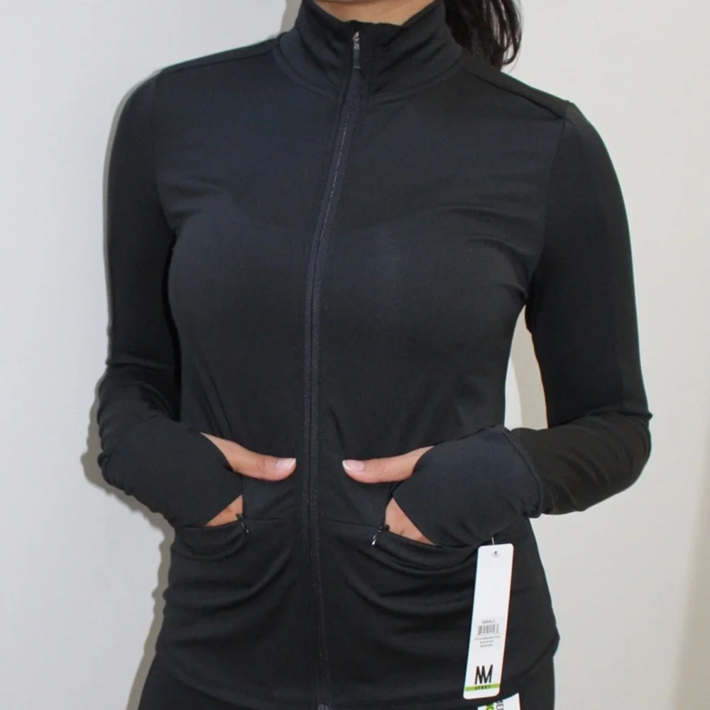 Nicole Miller Workout Sport Jacket Black New With Tags - Picture 7 of 13